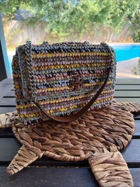 Tory Burch Woven Multicolor Shoulder Bag